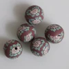 New Popular Assorted Colors 10MM 12MM Round Flower Pattern Polymer clay beads Kids Bracelets and Necklace Making
