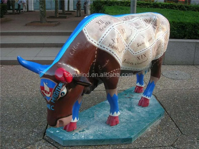 Hand Painting Fiberglass Cow Sculpture For Outdoor Decoration Buy