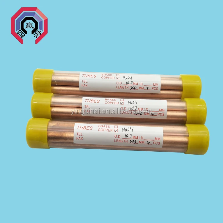 For EDM Drilling Machine Big  Size Multihole EDM Brass / Copper Electrode Tube  6.0 mm x 200mm