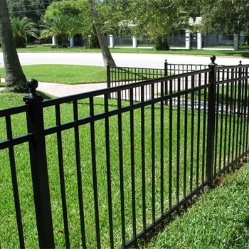 Black Antique Steel Garden Border Fence And Gate