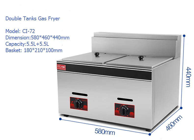 Ci72 Hot Selling Table Top Automatic Commercial Gas Deep Fryer Buy