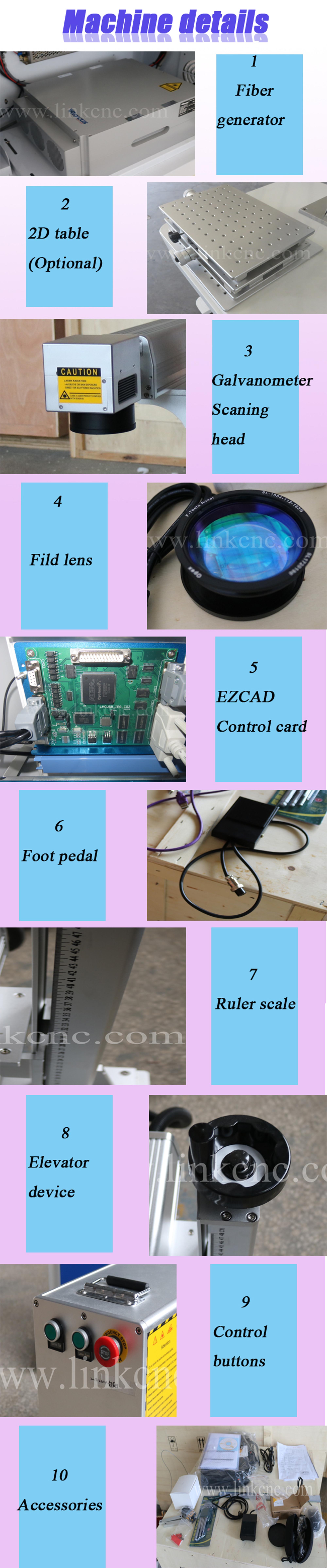 20W 30W 50W Portable mini metal and nonmetal Fiber laser marking machine