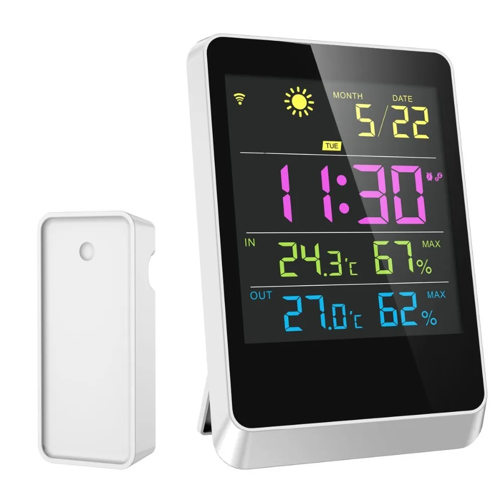 Digital Alarm Clock Low Light Sensor Snooze And Large Display Smart