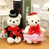 Custom all size Romantic Wedding Bear Couples Plush Toys Teddy Bear