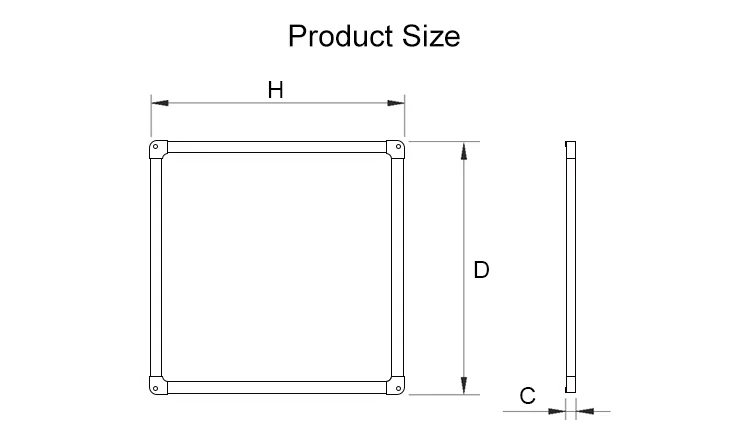 cheap price square fast Wall Mounted surface led ceiling panel light