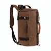 Barrel-shaped student school bag travel duffel outdoor sport backpack canvas duffel bag