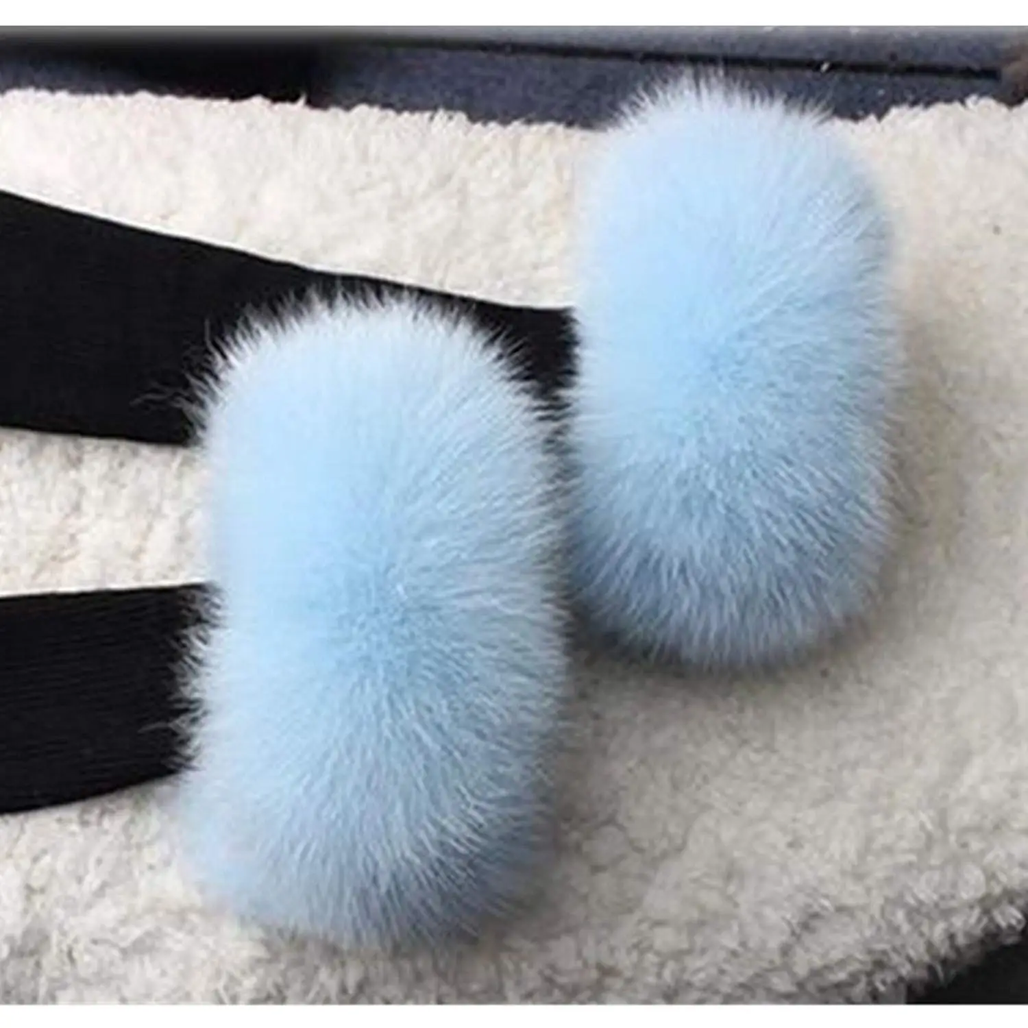 fox fur wrist cuffs