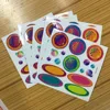 customized kiss die cut paper vinyl sticker, self adhesive glossy sticker sheet printing with high quality