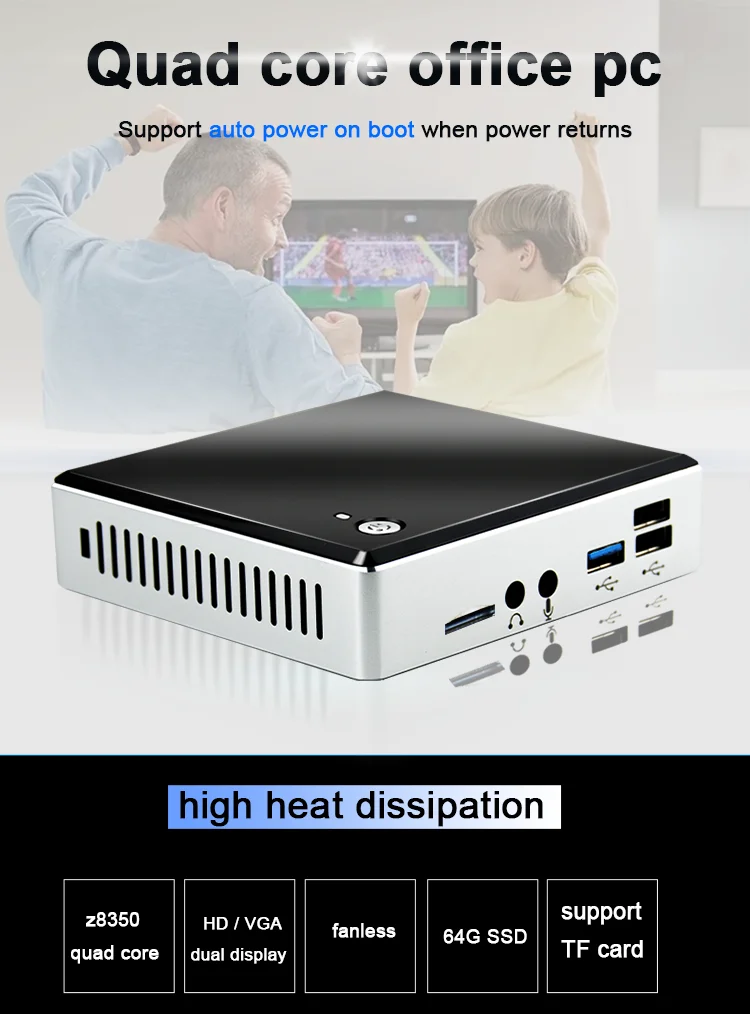 Micro Cheap Fanless Ubuntu Mini Portable Z8350 Pocket Pc Computer Linux