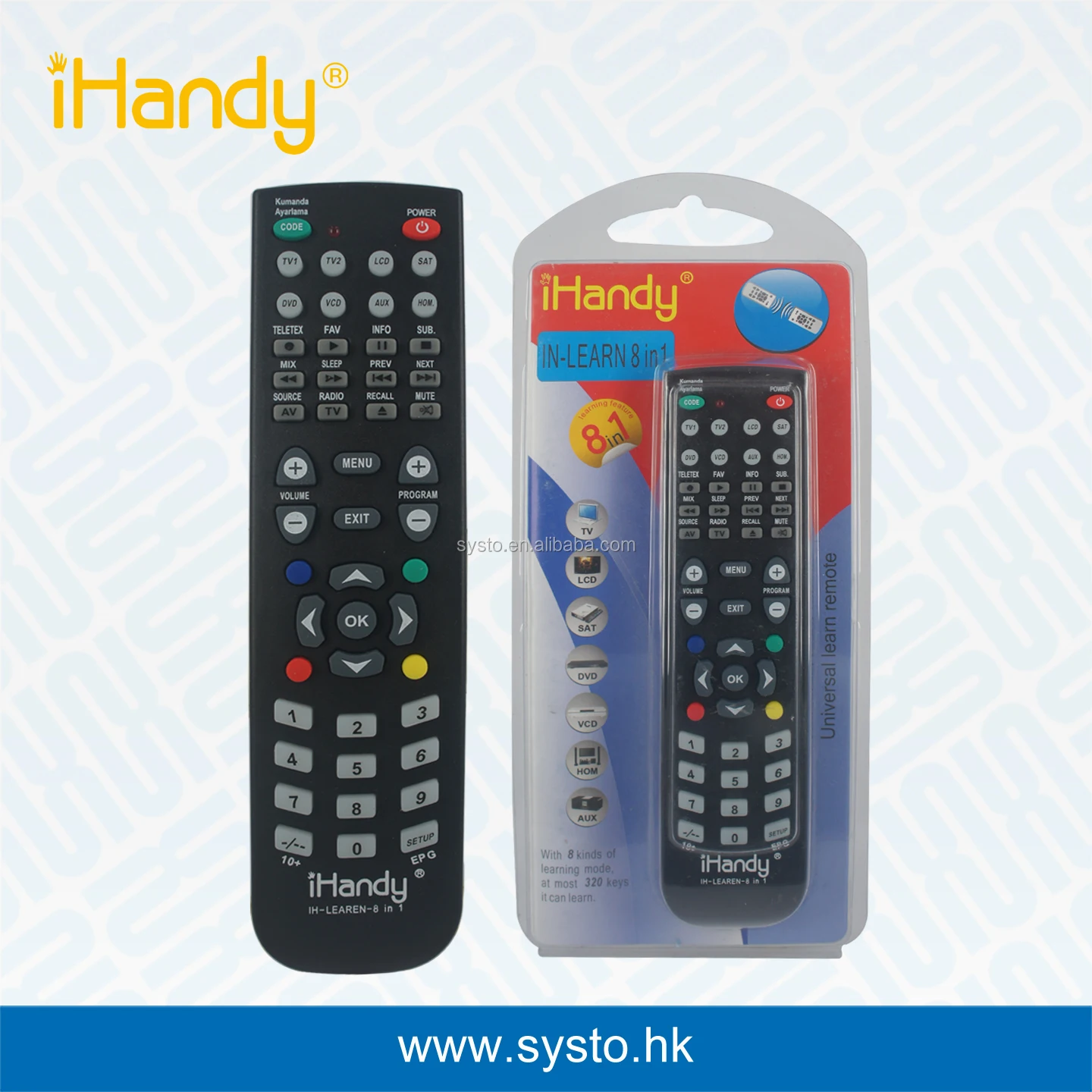Systo Crc1804 Universal Remote Control 8 In 1 Universal Remote Control