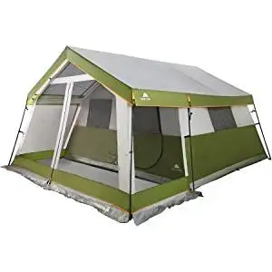 Ozark Trail 10-Person Family Cabin Tent with Screen Porch | Open-Air Living Space | Storage Pockets and Hanging Corner Shelf