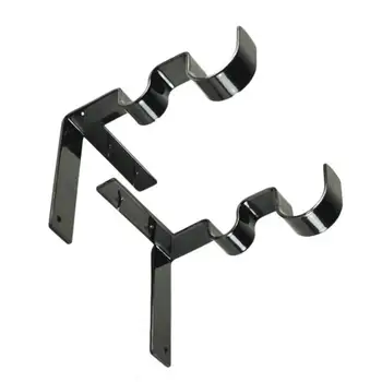 Double Curtain Rod Brackets Kwik Hang Set For Bedroom Decoration