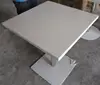 restaurant resin table tops, white stone top,solid surface restaurant Dining Table with Chairs