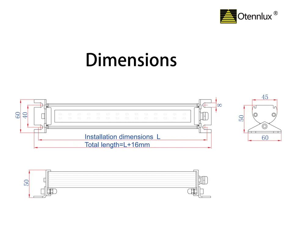Ip67 Ip Rating Industrial Led Work Lighting 2400lm Sewing Machine