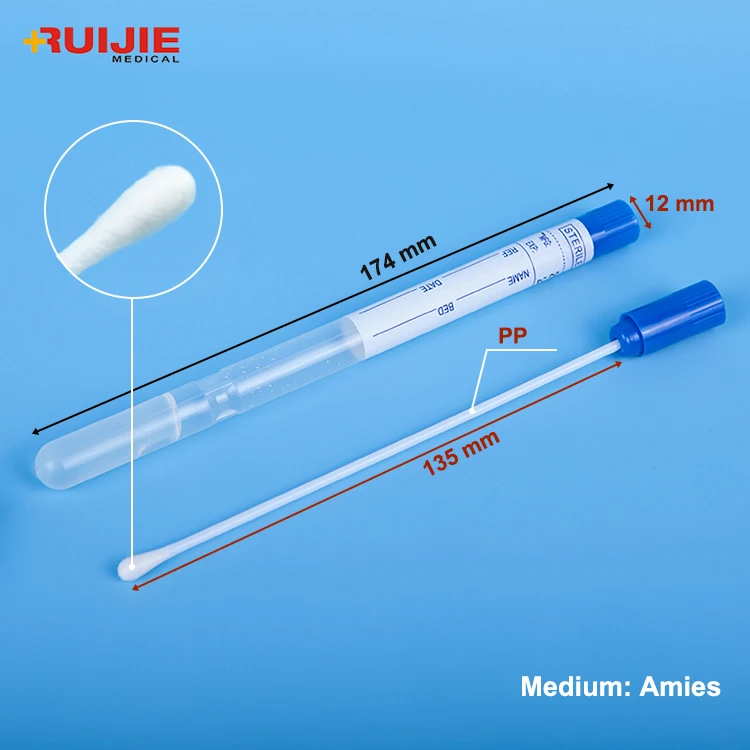 Medical Disposable Dacron Swab With Amies Medium Transport Tube Buy