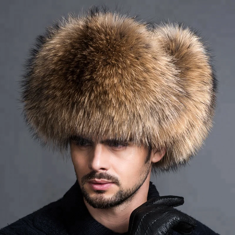 male fur hat