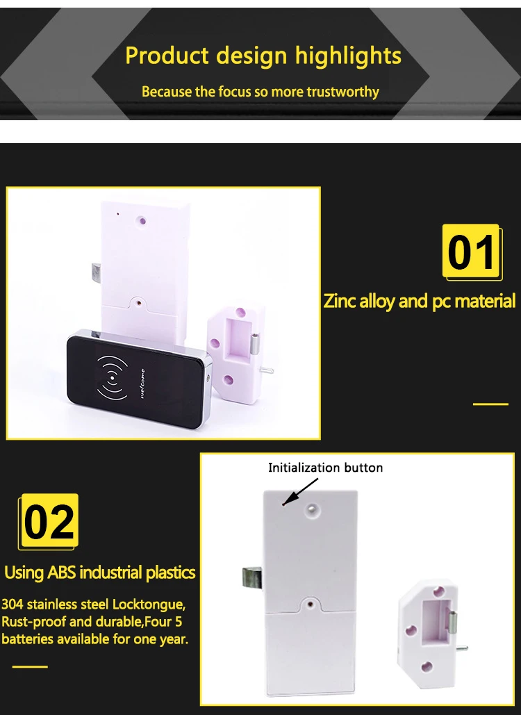 Metal Door Lock Hidden Gun Lock For Gym Locker