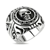 Wholesale Stainless Steel mold casting cz stainless steel rings mens skull head rings with crystal (HF-0082)