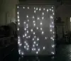 black fireproof velvet cloth red leds star curtain backdrop led lights for effects