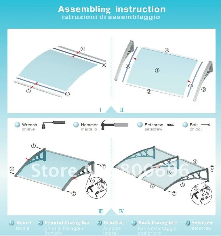 awning instruction