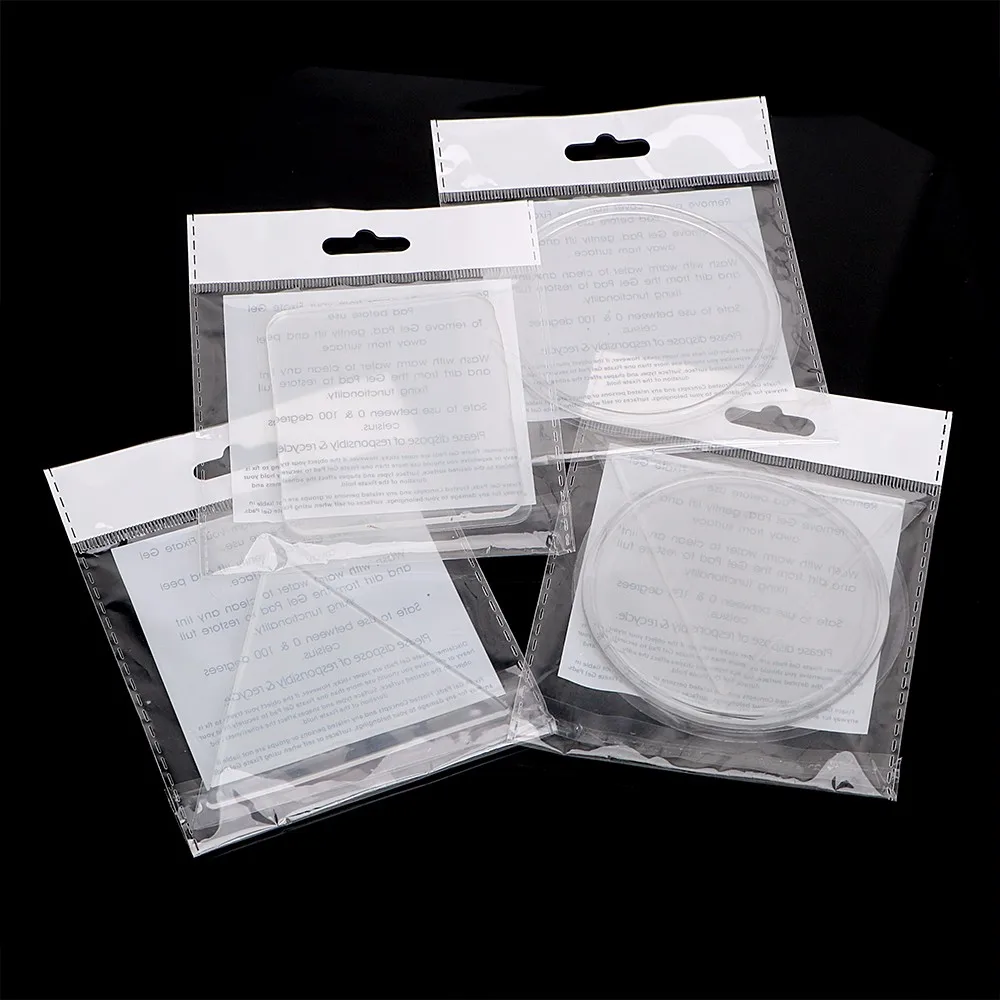 Reusable Adhesive Pu Gel Round Clear Super Sticky Gel Pad Buy