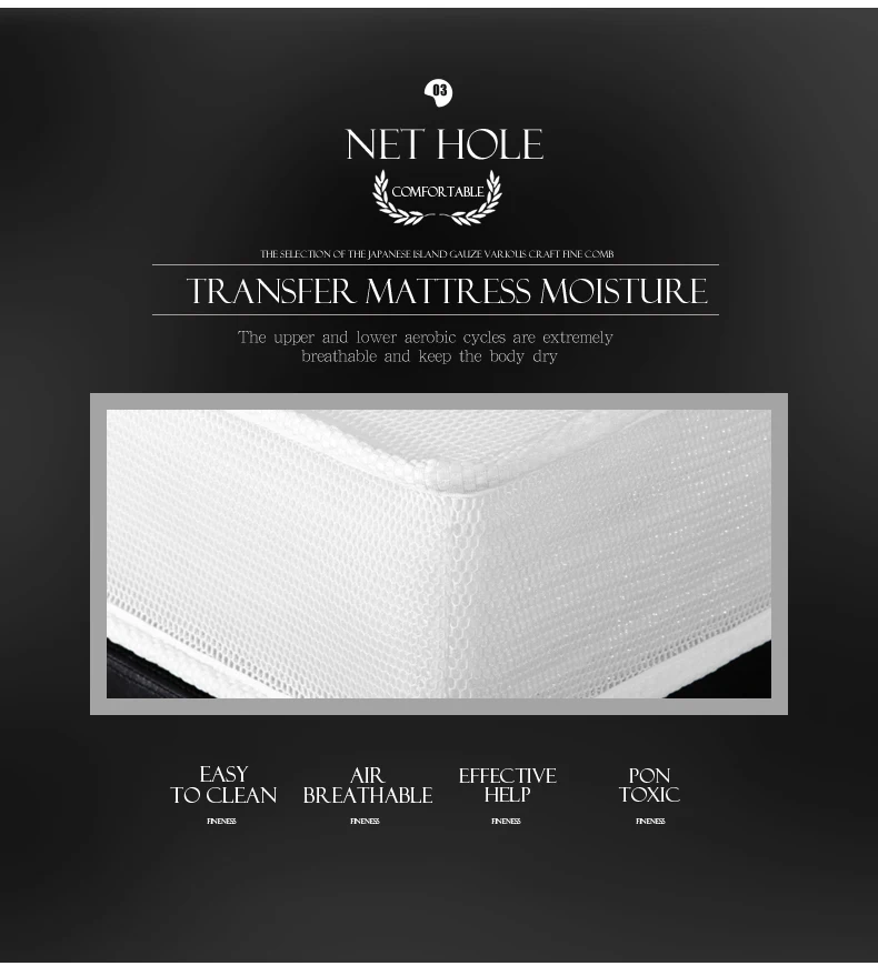 3D Space Material Mattress Durable Suitable for 4 Season Pure 3D Material 3D Breathable Spacer Fabric Mattress