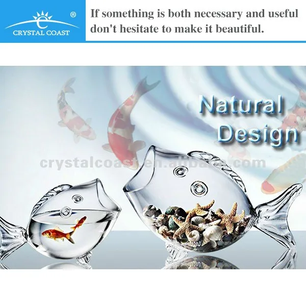 Fish Shape Type Bowl Vase Glass Fish Vase