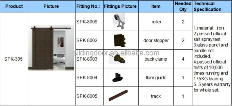 6 6 Ft Negara Baja Kopi Gelap Geser Gudang Kayu Pintu 