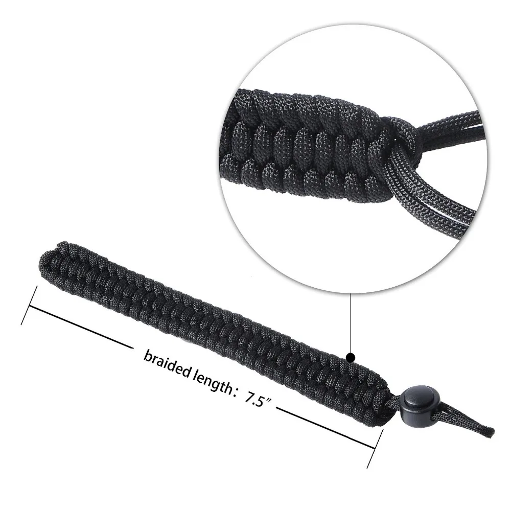 DIY Durable 550 Type III Paracord Camera Hand Grips For Men Women