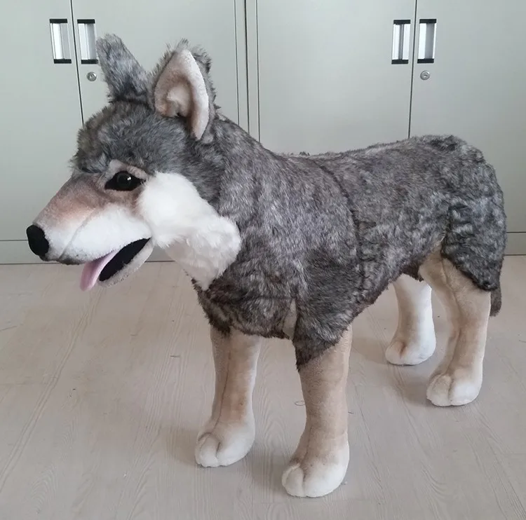 life size stuffed wolf