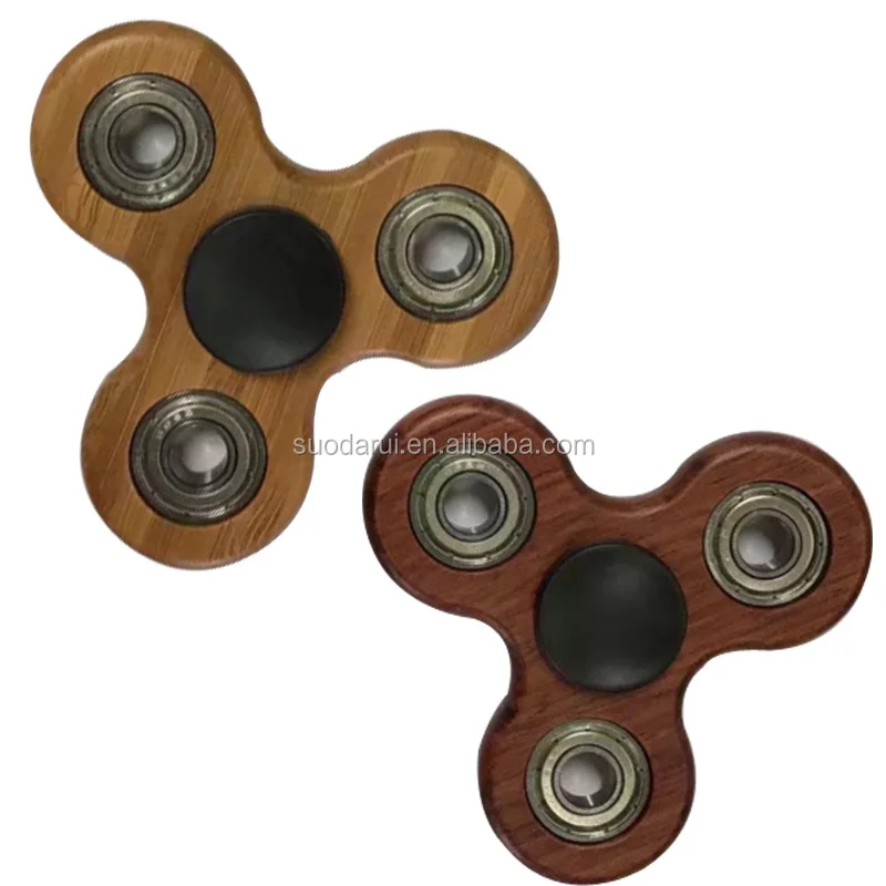 2017 Trending Products Si3N4 608 ceramic bearing fidget spinner Rose wood Tri-Spinner Desk Focus Toy