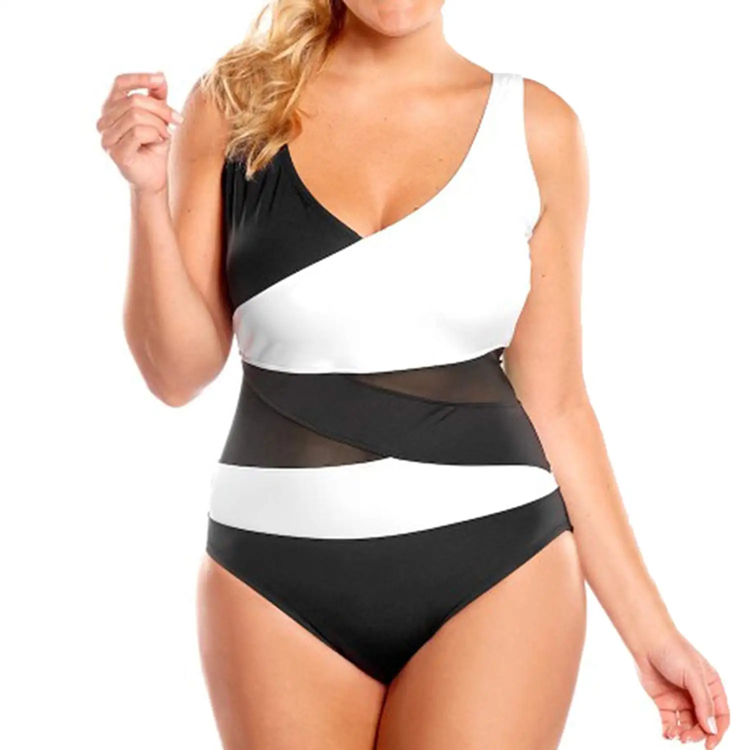 Cheap White Mesh One Piece Swimsuit, find White Mesh One Piece Swimsuit