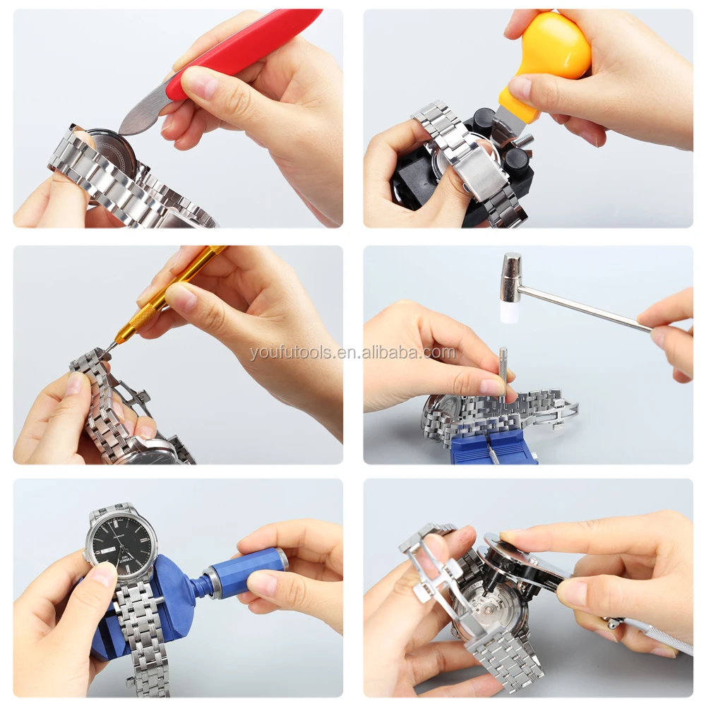 147 PCS Watch Repair Kit Professional Screwdriver Spring Bar Watch Tool Set, Watch Band Link Pin Repair Tool Kit Set
