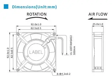 QFDJ  high RPM 220v Mini motor 110mm computer fan