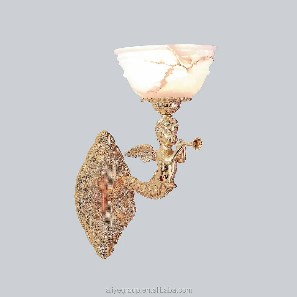 Antique Flower Shape Home Goods Wall Sconces In Golden Color Hb116