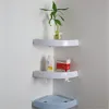 Corner Suction Shelf Shower Basket Caddy Rack Storage Bath Soap Holder Angle of Bathroom Shelf Plastic