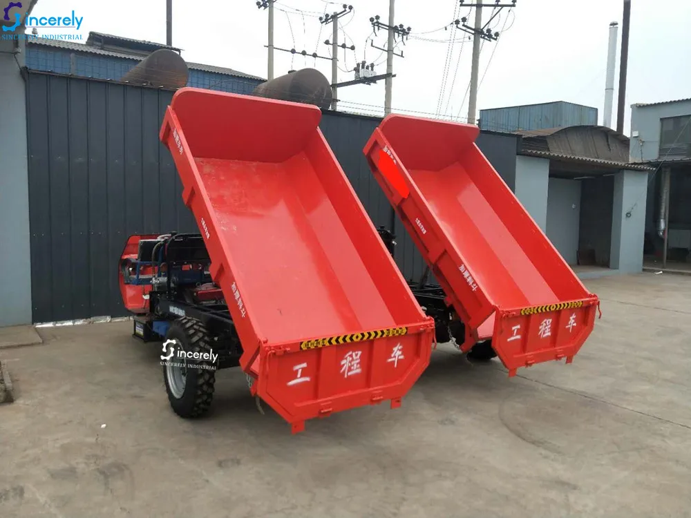 1.5ton Cargo Dump Trucks Tricycle With Front Loading Truck Cargo