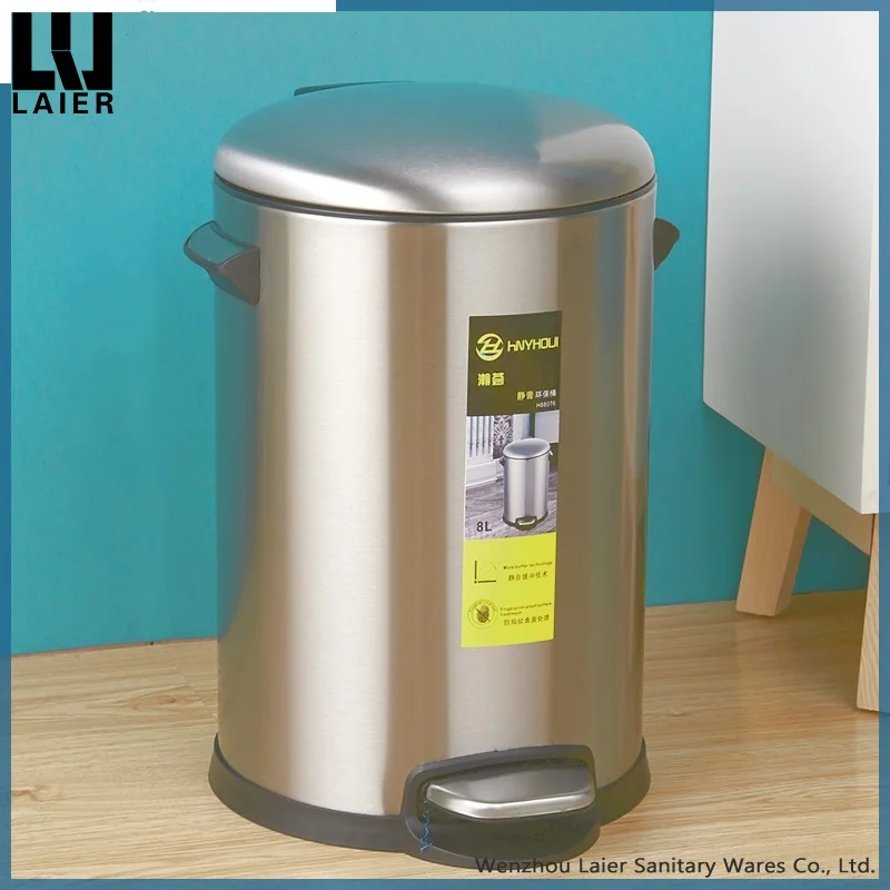 5L SATIN SS TRASH CAN -12