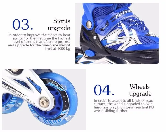 Professional Four Pu Wheel Detachable Kick Roller Shoes Inline Speed
