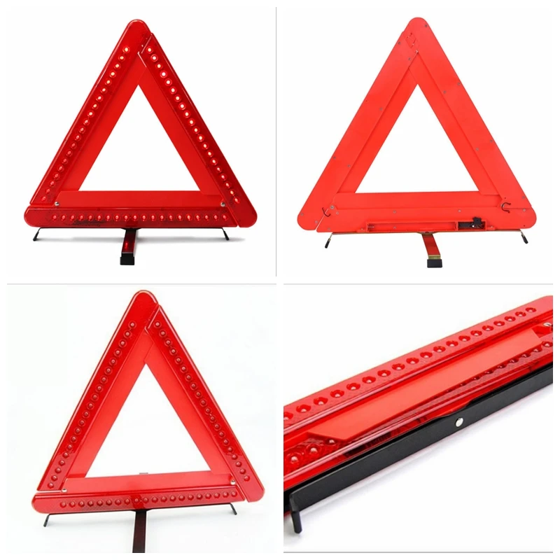 Automobile Red Led Safety Warning Triangle/warning Road Safety Triangle ...