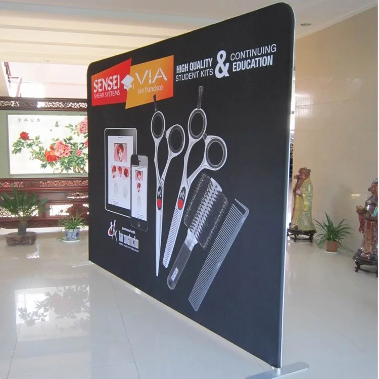 Tension Fabric Pop Up Stand Curved Backdrop Display - Buy Curved