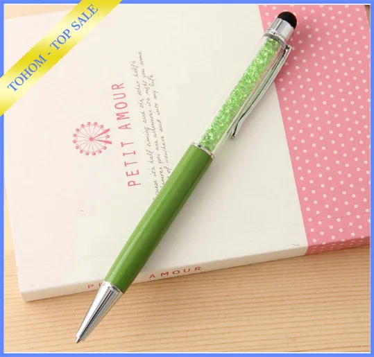 Touch Stylus Customised Jewelled Bling Crystal Ball Pen With Diamond