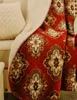 Sherpa Fleece Damask Medallion Velvet Plush Throw for Home Decoration