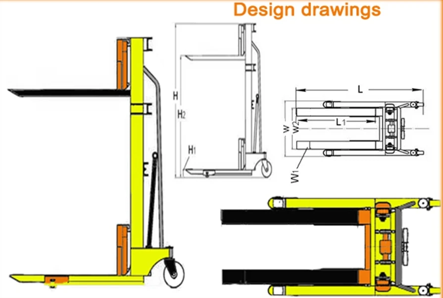 pump hydraulic rotation Lift Portable Hydraulic Forklift Trucks Hydraulic Manual