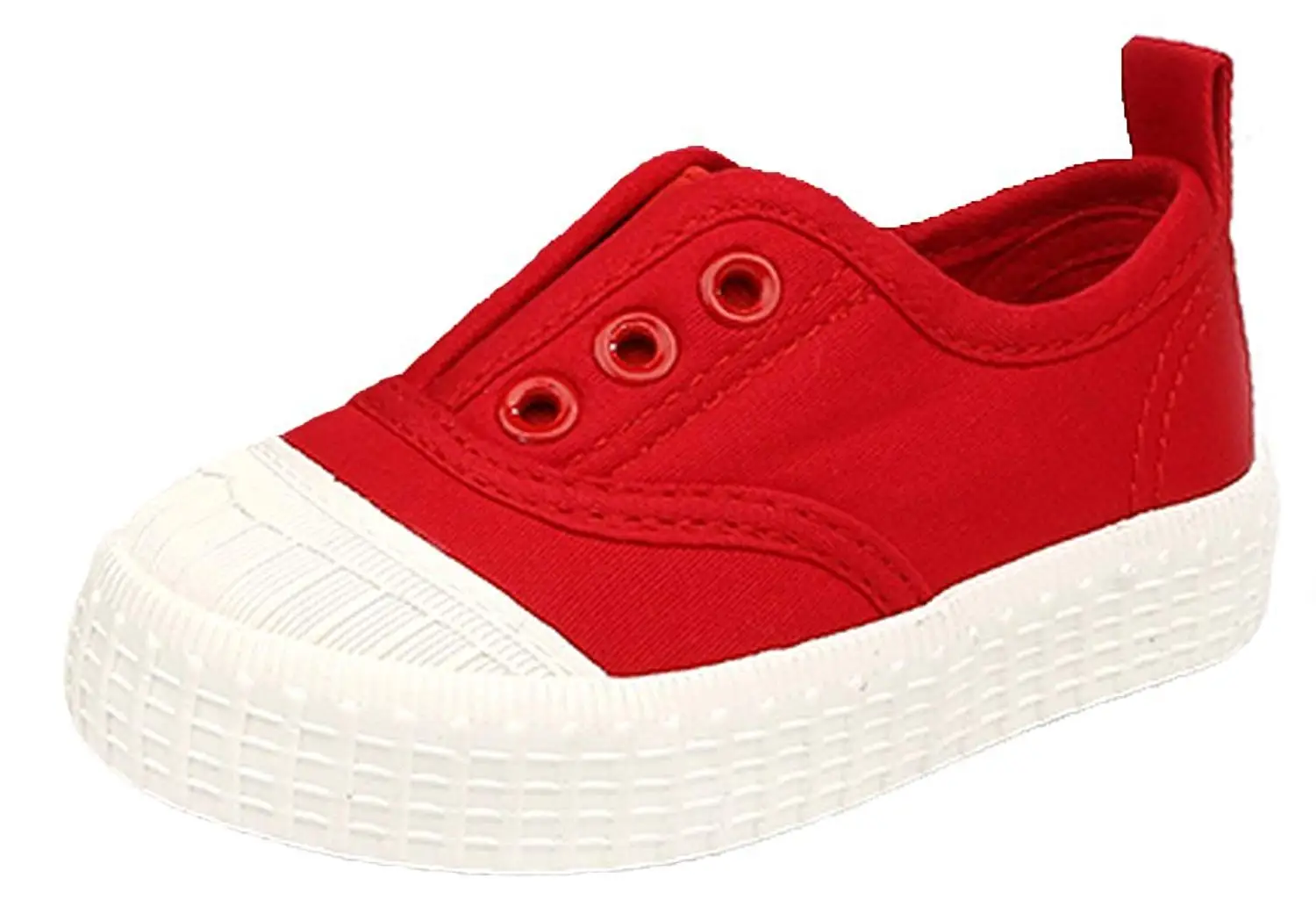 iDuoDuo Classic Kids Casual Solid Elastic Slip On Low Top Canvas Sneakers (Toddler/Little Kid)