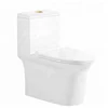 Saving water sanitary ware white glazed one piece wc ceramic pissing toilet wih golen decor