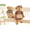 lovely couple warm bear wearing cute cloth nice value plush toys