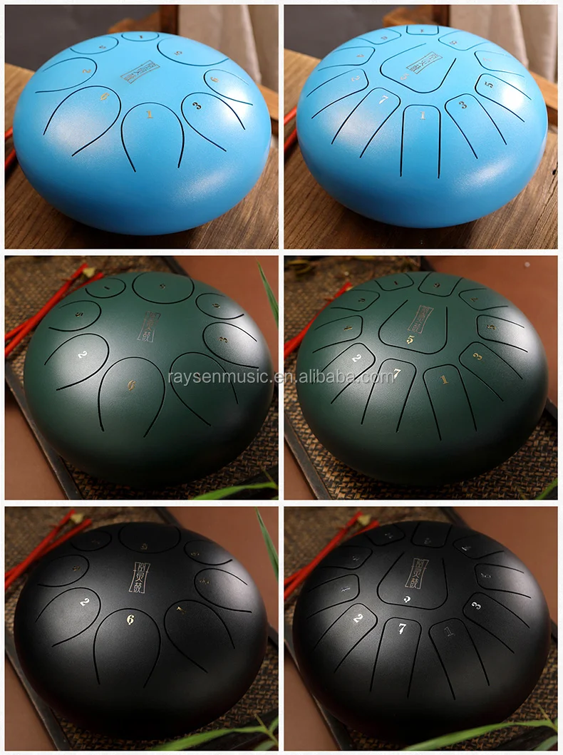 Mini Tongue Drum Steel Percussion Steel Tongue Drum 11 Notes 10 Inches