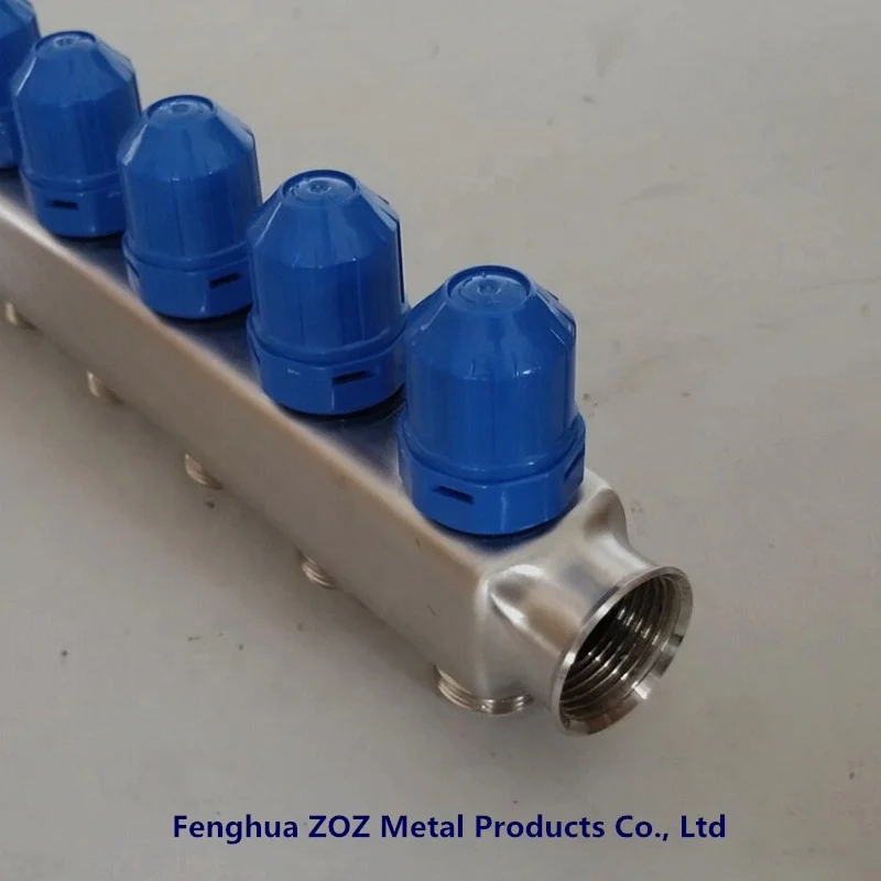 Stainless Steel Supply Manifold With Flow Meter For Central Heating