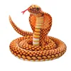 Realistic Stuffed Cobra Body Curled Dolls Plush Snake Toys Over 1.2m/52inch from Nose to Tail Home Decoration Prank With Friend